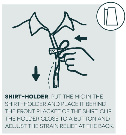 Hide-A-Mic SHIRT HOLDER do DPA 4060/4071 - biały