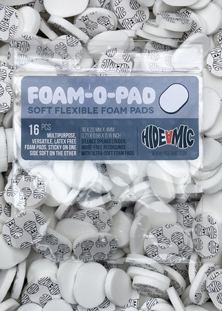 Hide-A-Mic FOAM-O-PAD pianki samoprzylepne - białe, 16 szt.