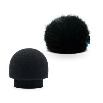 5cm MKH50 MUSHROOM MIC FOAM WITH FUR WINDCOVER (24 - 25 mm ⌀)