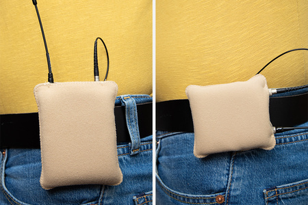 VIVIANA BELT PUFFY POUCH LARGE BEIGE