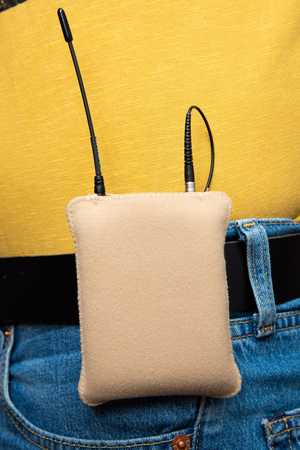 VIVIANA BELT PUFFY POUCH - KIESZONKA NA MIKROPORT - DUŻA, CIELISTA