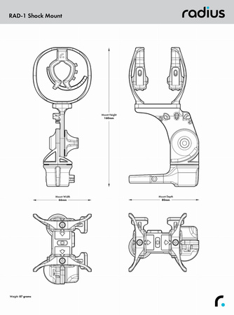 Radius RAD-1 Schock-Mount, Interior Boom