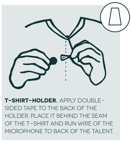 Hide-A-Mic T-SHIRT HOLDER do DPA4060/4071 - czarny