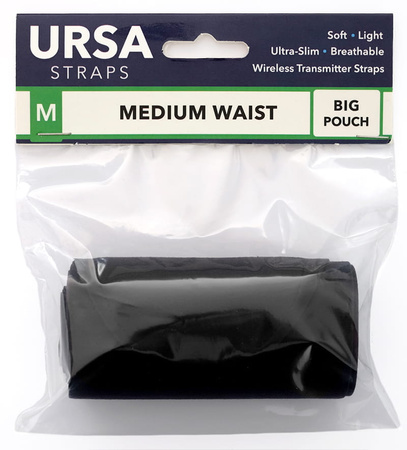 URSA STRAPS pas na talię MEDIUM - duża kieszeń, czarny