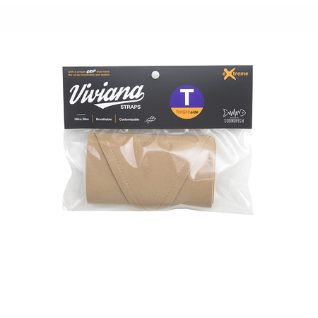 VIVIANA STRAPS EXTREME THIGH SIDE BEIGE - PAS NA UDO Z POPRZECZNĄ KIESZENIĄ CIELISTY