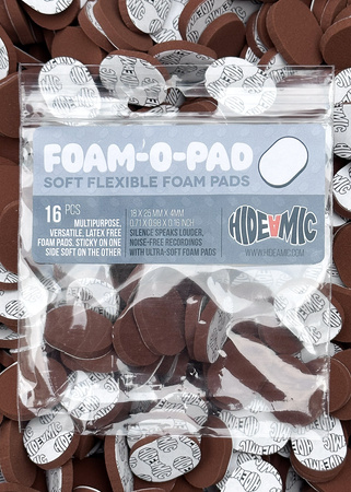 Hide-A-Mic FOAM-O-PAD pianki samoprzylepne - brązowe, 16 szt.