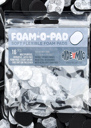 Hide-A-Mic FOAM-O-PAD pianki samoprzylepne - czarne, 16 szt.