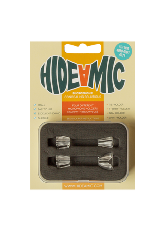 Hide-A-Mic ZESTAW 4 UCHWYTÓW do DPA 4060 - transparentne